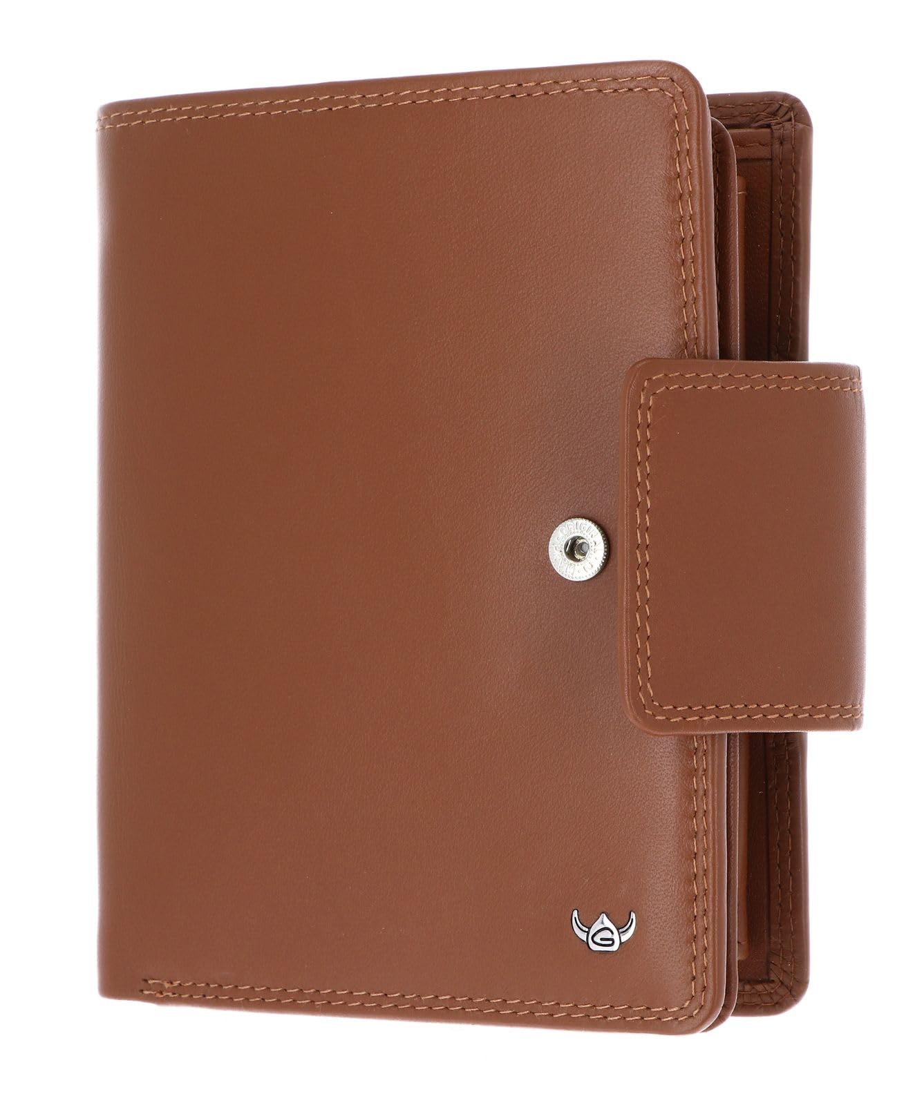 Golden Head Pelle portafoglio Polo RFID Protect Kombischeintasche mit Riegel 2300 Cognac marrone