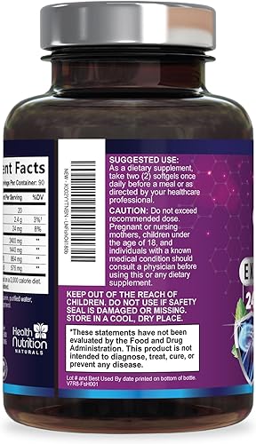 Miniatura 7 de Suplementos de aceite de pescado Omega 3 – 2400 mg de aceite de pescado por porción – Omega-3 de triple fuerza con ácidos grasos EPA y DHA – Apoyo