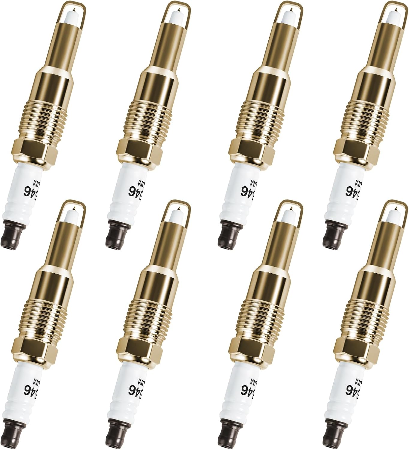 SP546 SP515 Double Iridium Spark Plug Compatible with Expedition F150 F250 F350 5.4L Super Duty 6.8L 2005-2008, for Lincoln Mark LT Navigator, Replace for SP507, PZH14F, 8 Pack