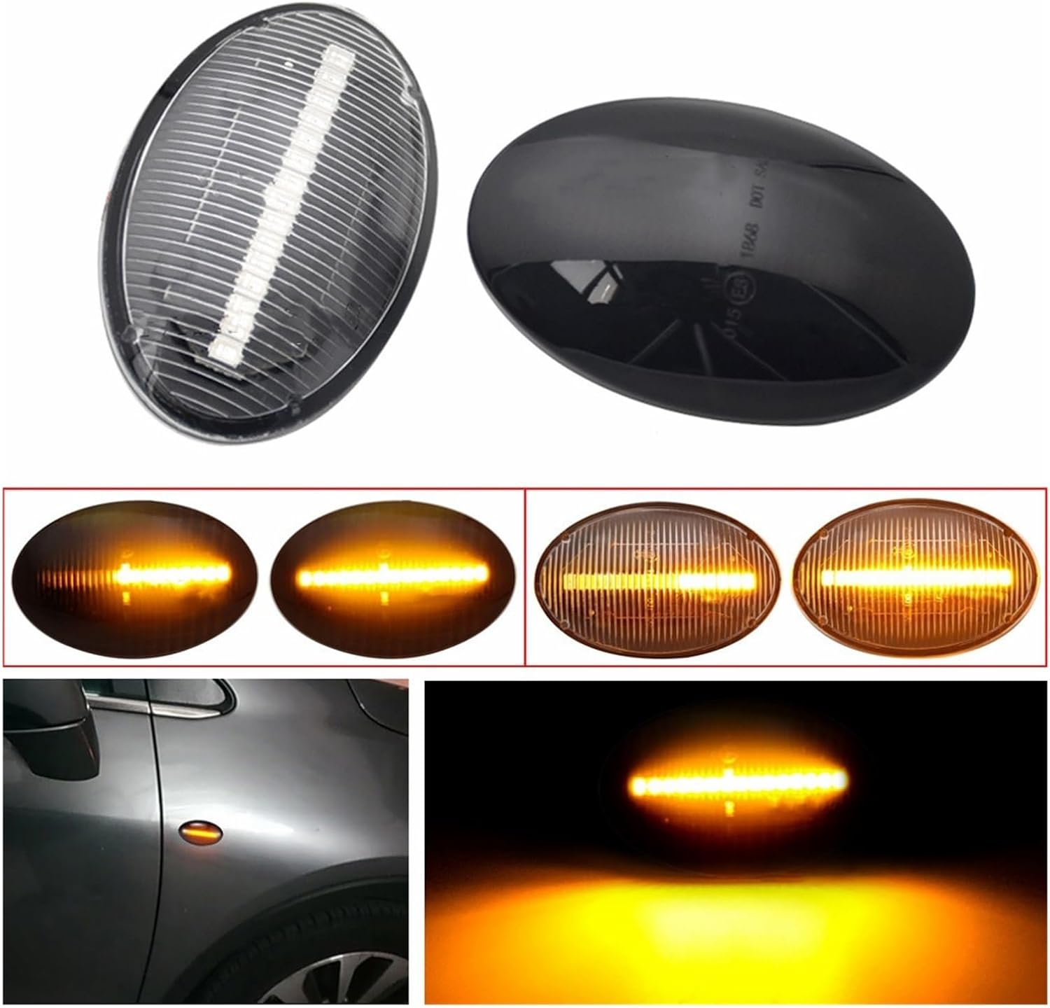 サイドマーカー 車 LED ダイナミックサイドマーカーターン