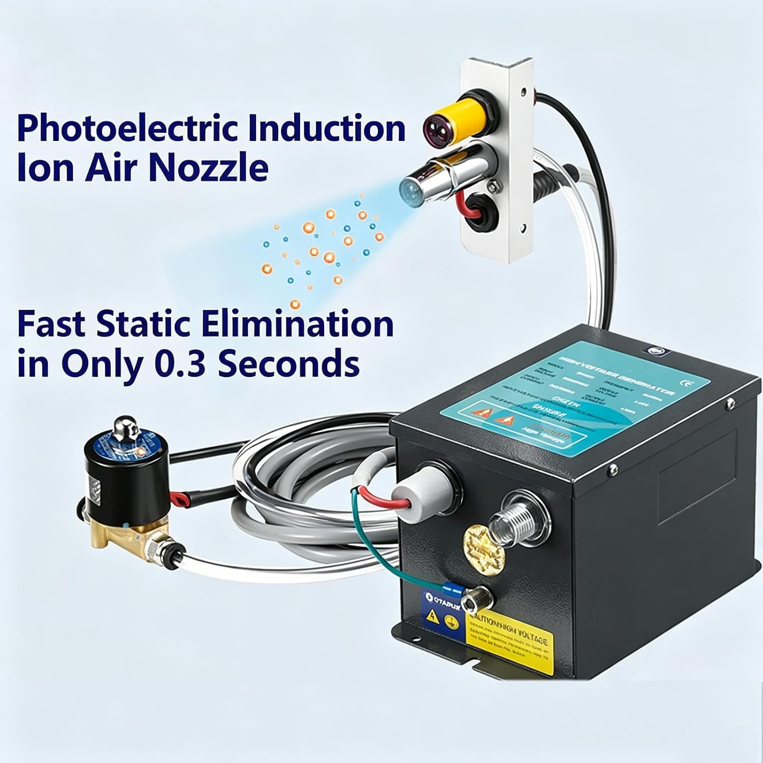 Pistola Ad Aria Ionizzante, Eliminatore Di Carica Statica, Con Generatore Ad Alta Tensione Da 4,6 Kv, Distanza Di Rilevamento Regolabile Da 10 A 30 Cm, Rimozione Efficiente Della Polvere, Per La