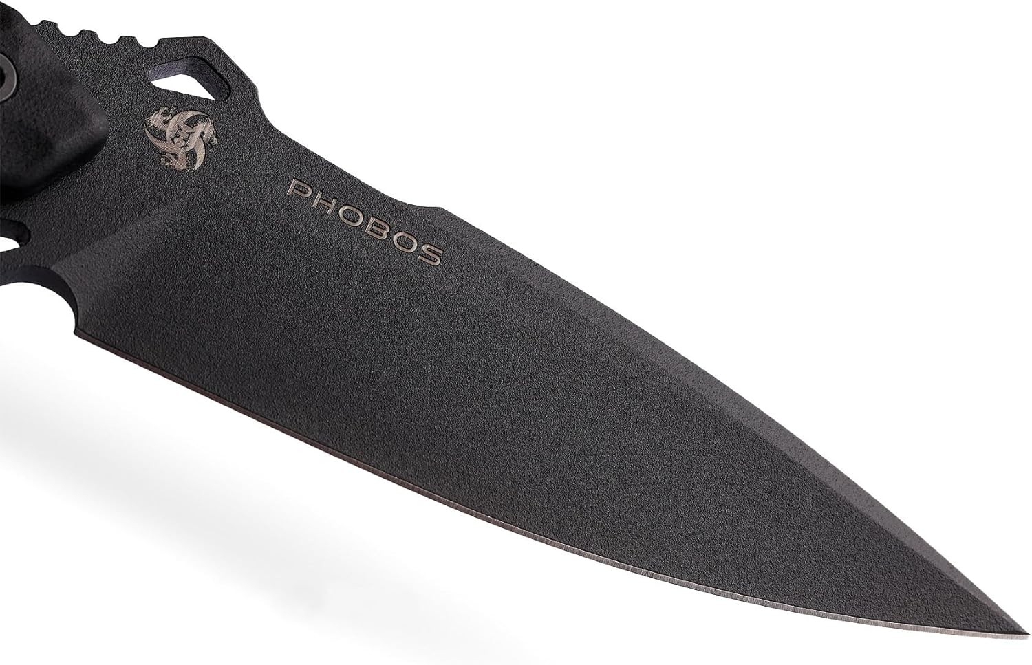 Hydra Knives PHOBOS Fixed Blade Knife – 5.12" Sleipner Steel Full Tang Blade 60-63 HRC, CNC G10 Ergonomic Handle, Glass Breaker, Kydex Sheath. Tactical, Bushcraft, Outdoor and Survival (Black)