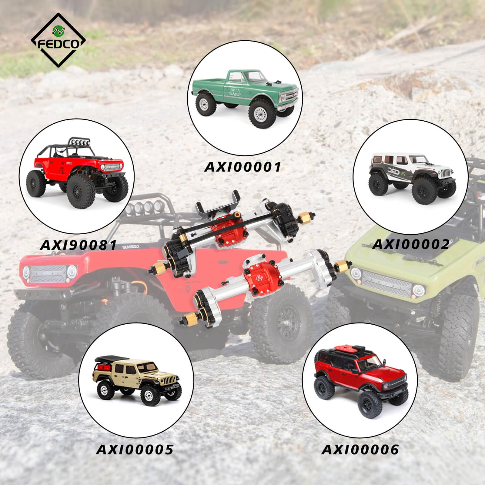 Kit d'engrenage d'essieu différentiel SCX24 en acier pour pièces de mise à niveau axiales SCX24