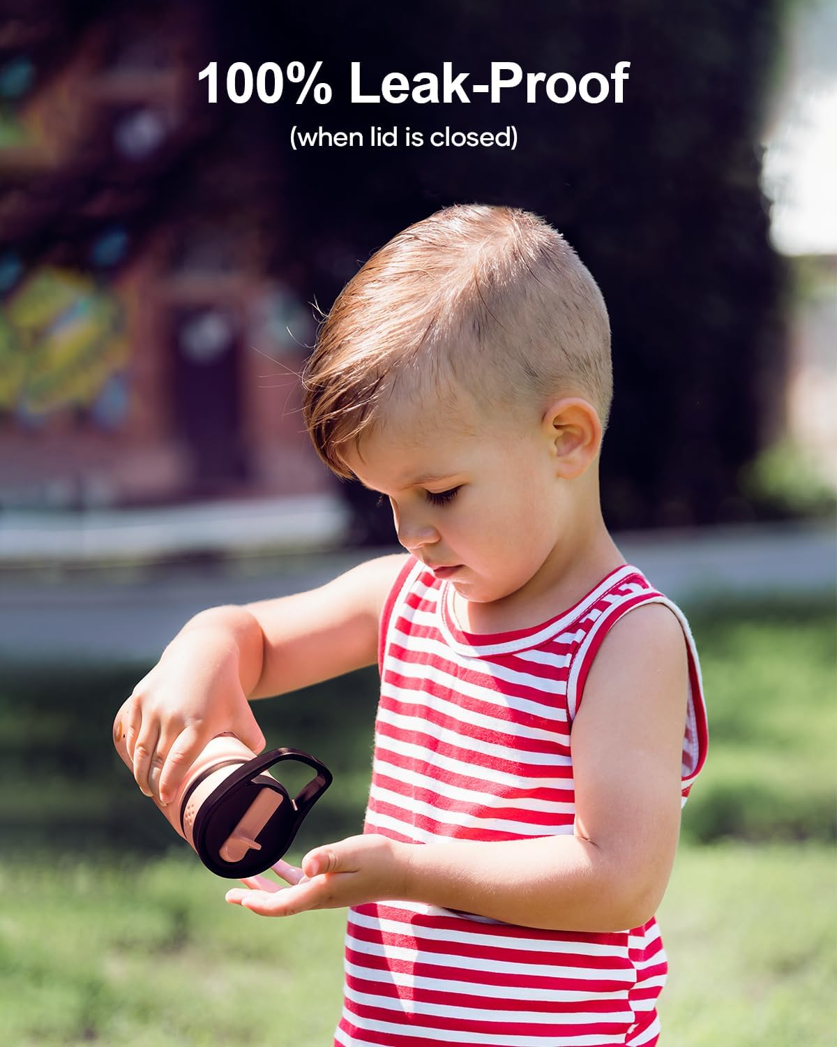 2-Pack Kids Water Bottle, BUZIO 14 oz Toddler Stainless Steel Insulated Water Bottles with Tritan Straw Lid, Leak Proof BPA-Free Wide Mouth Drink Flask for Shcool Boy Girl (Pink Unicorn+Blue Dinosaur) - Image 9