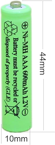 Miniatura 2 de GLEPOWEER Baterías AAA recargables, 1.2 V 600 mAh NiMH precargadas triple A baterías solares para luces de jardín, ratones y dispositivos domésticos
