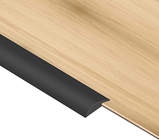 Floor Transition Strip Self Adhesive, PVC Carpet & Floor Edging Trim Strip Suitable for Carpet Threshold Transition Width 3.5mm Height Less Than 7mm Black,6.56feet