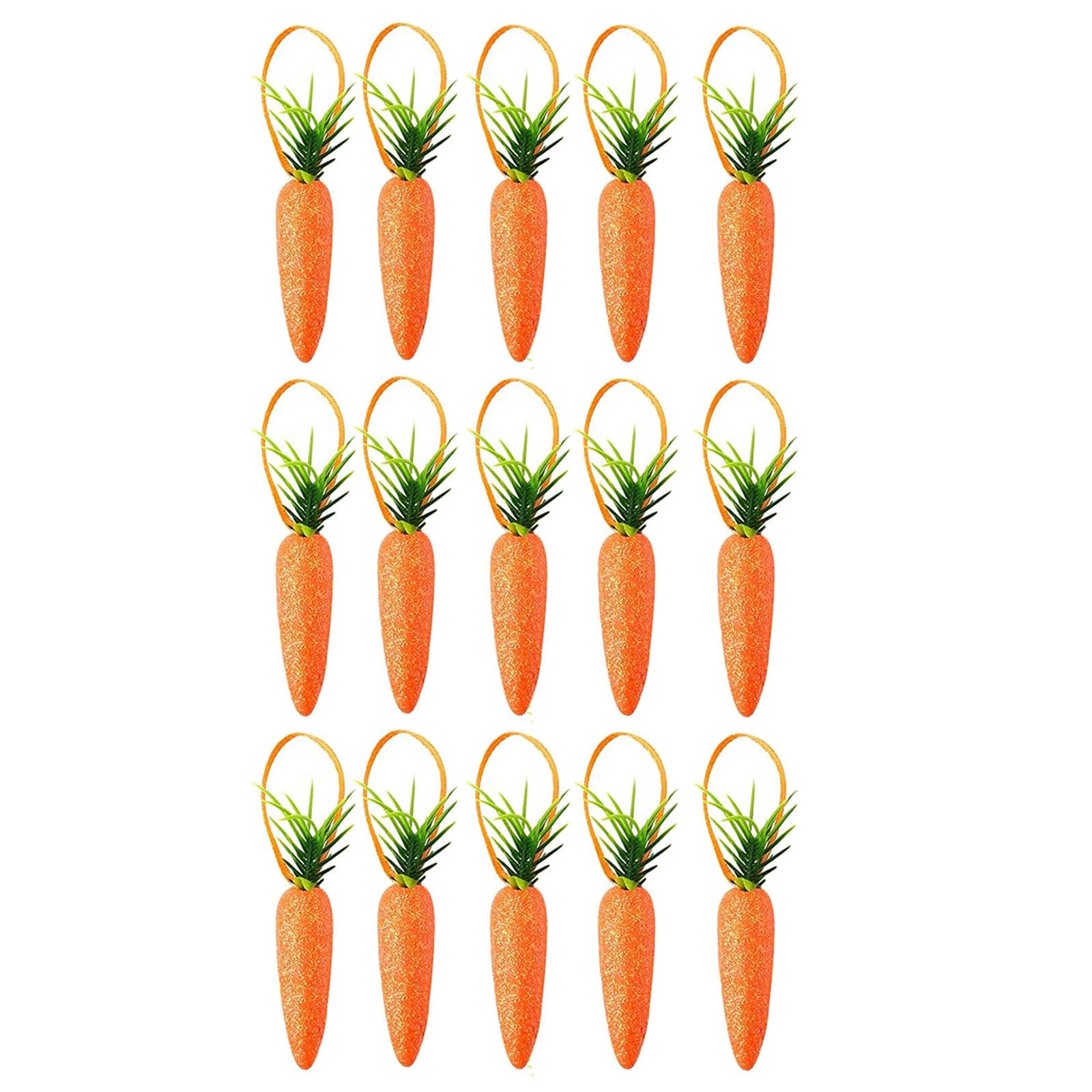 Vdaxvme 15/30pcs Carrot Shaped Easter Ornament Craft Artificial Vegetables for Party Celebration