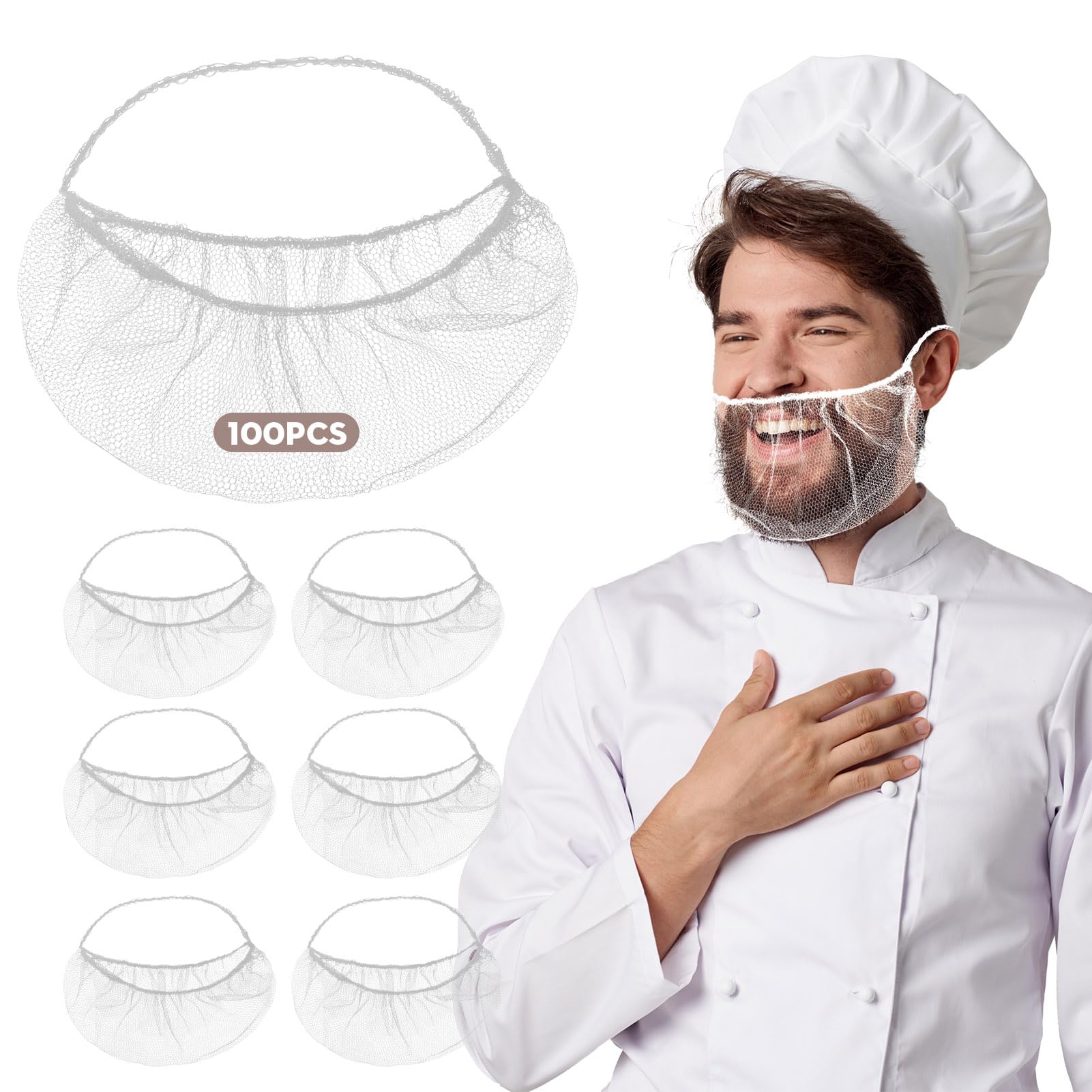 Disposable Beard Nets for Food Service -7