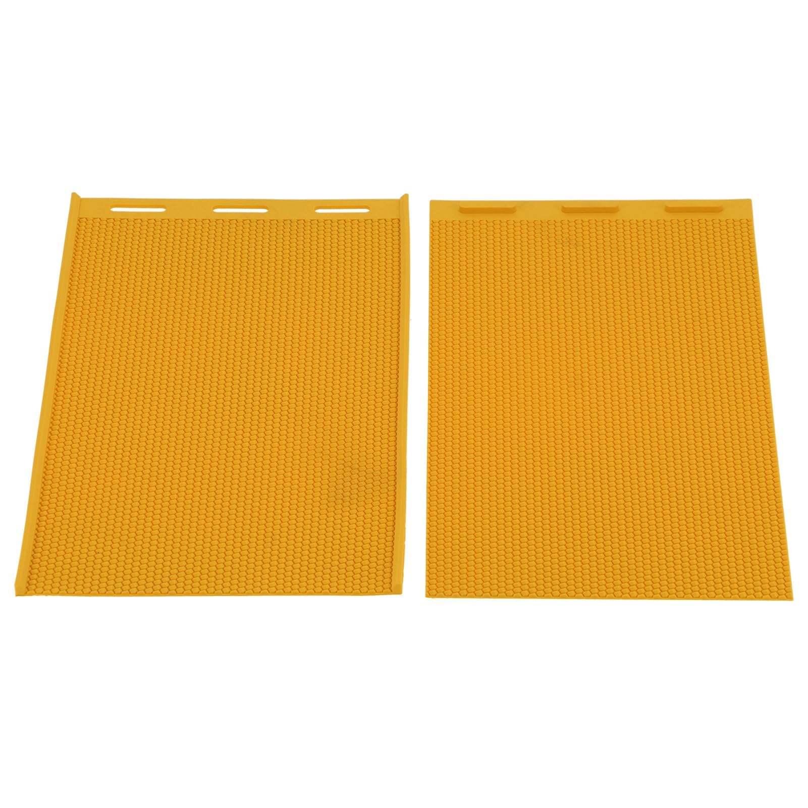 2 Pièces Moule de Feuille de Presse de Cire d'abeille, Moule de Feuille de Cire d'abeille de 5,4 Mm Moule de Cire d'abeille en Silicone Bricolage Feuilles de Base de Cire