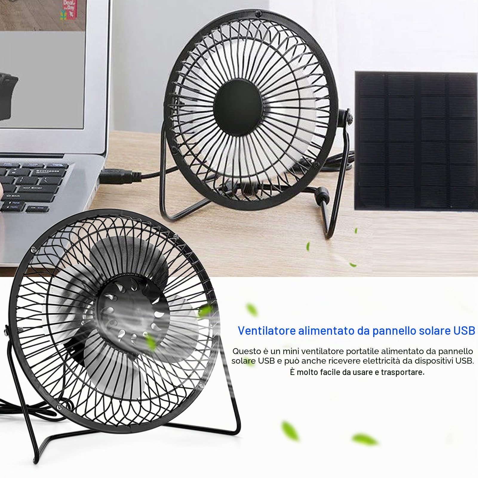 Ventilatore solare, mini ventilatore solare Ventilatore di ventilazione Ventilatore solare da pesca all'aperto Ventilatore solare da viaggio