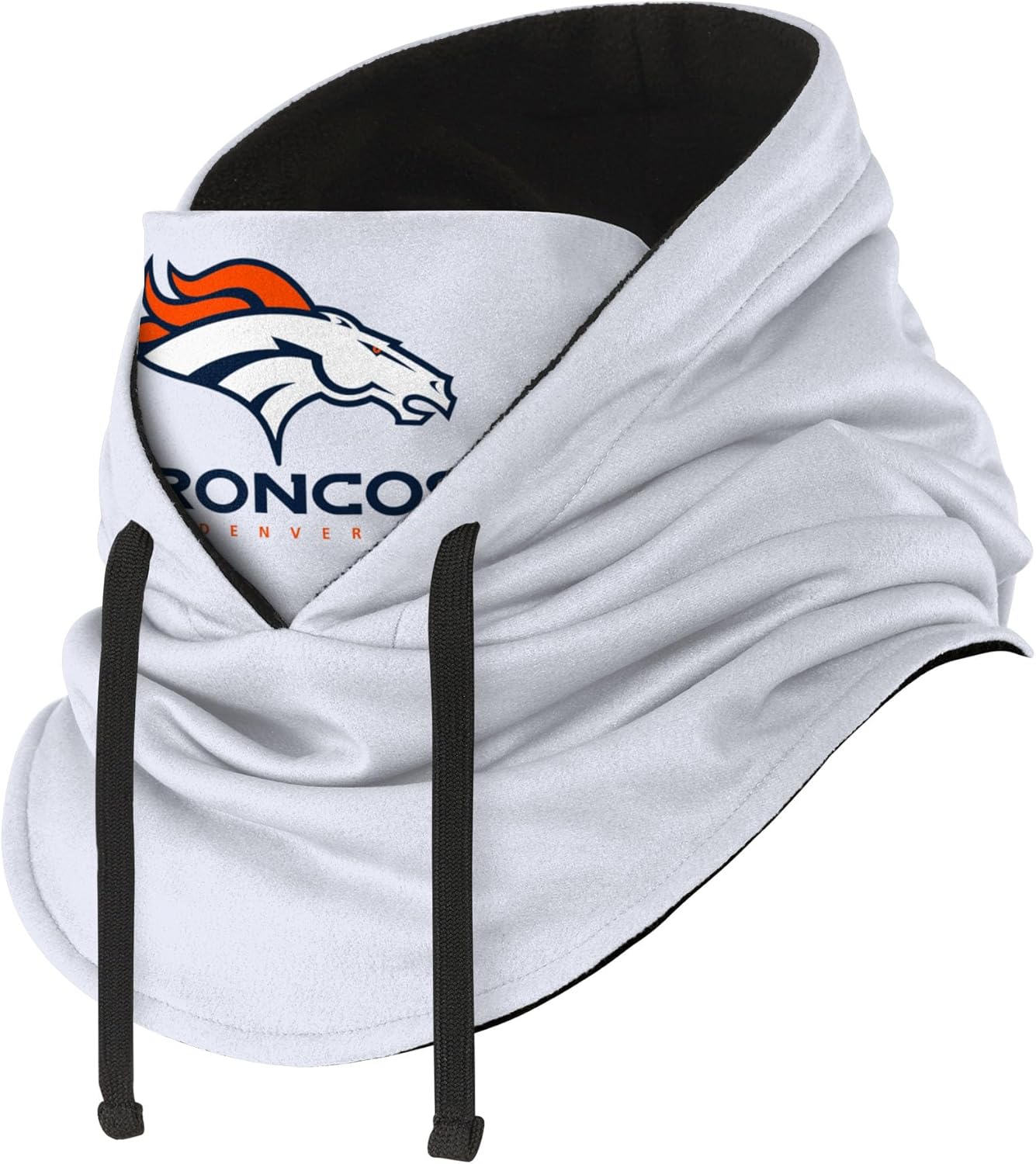 NFL Team Logo White Drawstring Winter Cap Hooded Gaiter Balaclava Face Cover