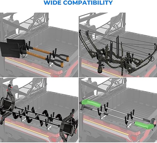 Miniatura 2 de KEMIMOTO UTV, soporte para herramientas de caza, soporte de herramientas compatible con Polaris Ranger y General, agarres de soporte de arco con