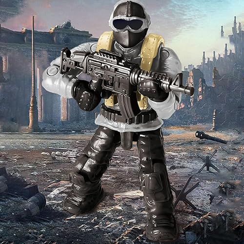 Miniatura 5 de YEIBOBO ! Minifiguras Bolsas ciegas, Figuras de Acción Militar con Armas y Accesorios Paquete Misterioso Thunder Special Forces