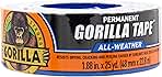 Gorilla All Weather Duct Tape, Black, 1.88