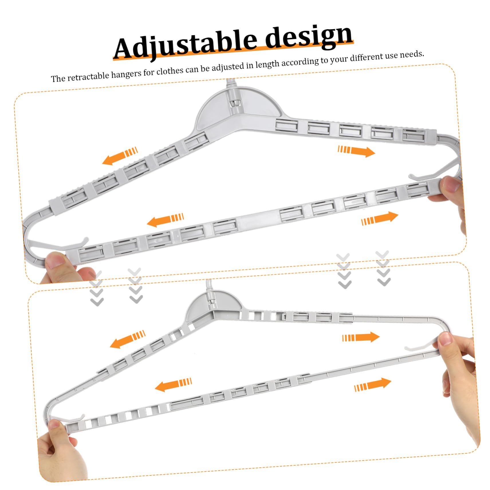 Ausziehbare Kleiderbügel aus Robustem Pp Multifunktional und Platzsparend 4 Stück Schlichtes Elegantes Design für Zuhause für Bettwäsche und Handtücher