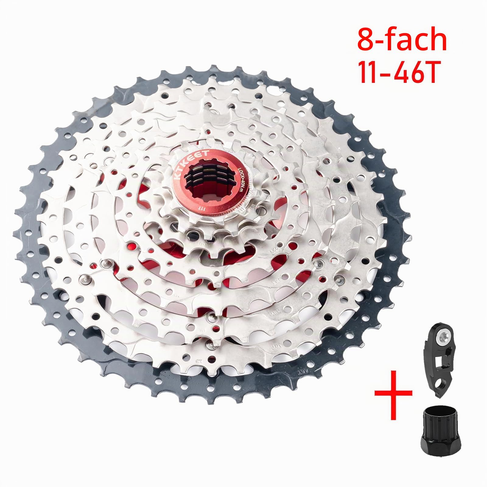 8 Gang Kassette 11-30T/32T/34T/36T/40T/42T/46T Mountainbike Kassette 8 Gang Fahrrad Kassette Ritzel Kompatibel mit Shimano Ultegra XT Sunrace Sram