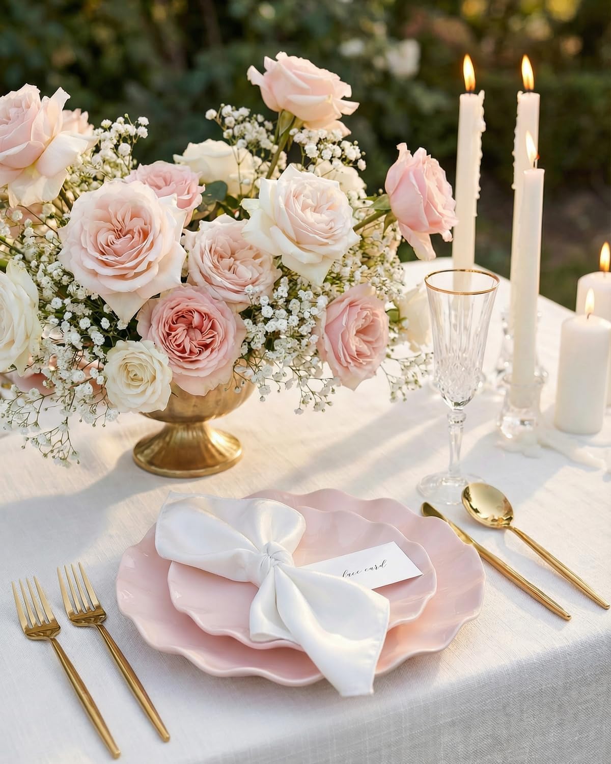 LIYH 24 Pcs Pink Plates Reusable, Pink Plastic Scalloped Plate Durable and Dishwasher Safe,Baby Shower Plate, Light Weight Daisy Plastic Wavy Plates for Wedding Party Birthday - Image 2