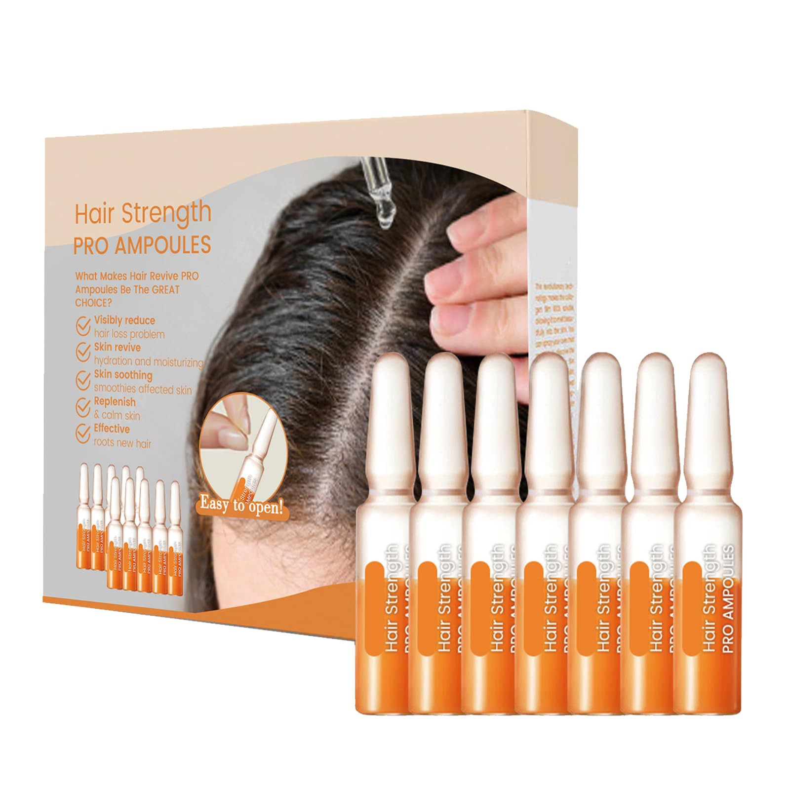 Liquide de Croissance des Cheveux,Serum Traitements Pour la Repousse,2ML*7PCS,Cheveux Nutrition Hydratant Soin Cheveux Cuir Chevelu Massage Lotion