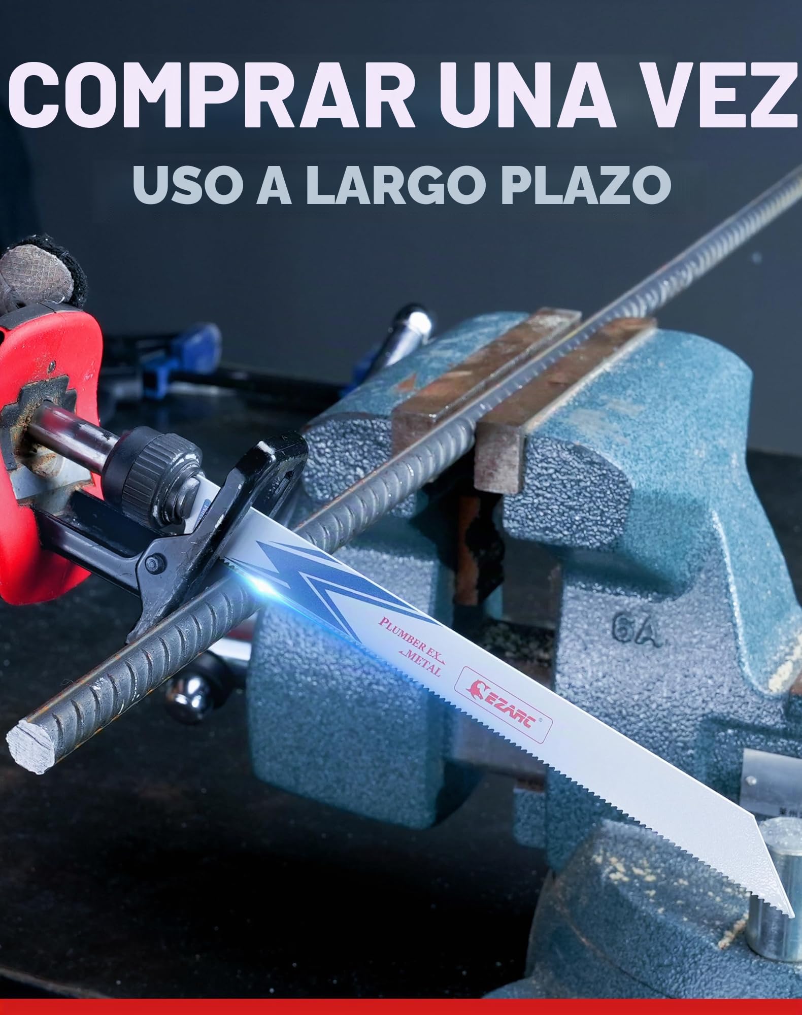 EZARC Hojas de sierra sable Bimetálica Cobalt R922PM 225mm 14TPI puede Cortar Metales - 5 piezas