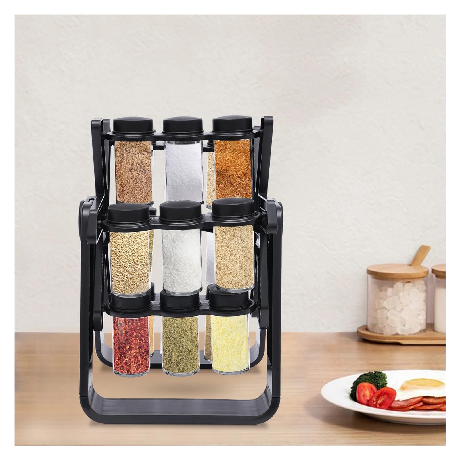 Botes Especias Tarros organizadores de Cocina, Juego de Almacenamiento de condimentos, Especias