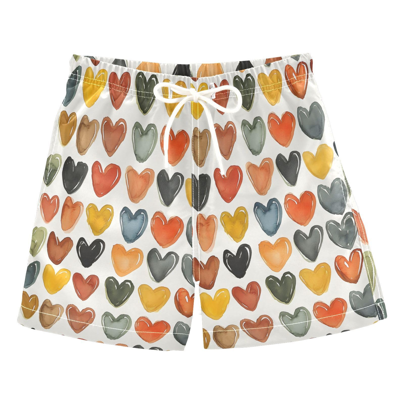 senya Watercolor Hearts Magic Boys Swim Trunks Toddler Shorts Swimwear Boardshorts Multicoloured