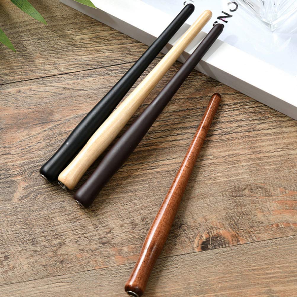 Toddmomy Wooden Dip Pen Holders Set 4 Pcs Ergonomic Cartoon Style Calligraphy Pen Holders for Manga Drawing Writing Art Supplies - Image 2