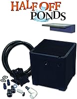 Vista 8 de Half Off Ponds Elegant Spillway Kits - SE12-16BK - Kit de derrame acrílico iluminado de 12 pulgadas que cambia de color con lavabo PondBuilder de 12
