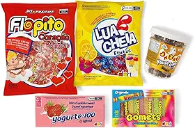 Kit Doces Sacolinhas Surpresa Guloseimas - Bala - Goma - Pingo de leite - Pirulito Festa Infantil - doces para anversário