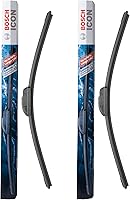 Vista 3 de Bosch 24A22A ICON Beam Limpiaparabrisas - Lado del conductor y lado del pasajero - Juego de 2 escobillas (24A y 22A)