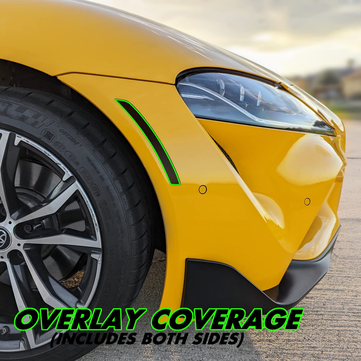 SlickMod PreCut Vinyl Smoke Tint for 2020-2023 Toyota GR Supra Side Marker (20% Dark Smoke, 3. Front & Rear Side Marker)