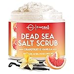 O Naturals Exfoliating Scrub, Natural Dead Sea Salt Deep-Cleansing Face & Body Scrubs. Anti-Cellulite Tones Helps Oily Skin, Acne, Ingrown Hairs & Dead Skin Remover - Grapefruit and Vanilla Oil 18oz