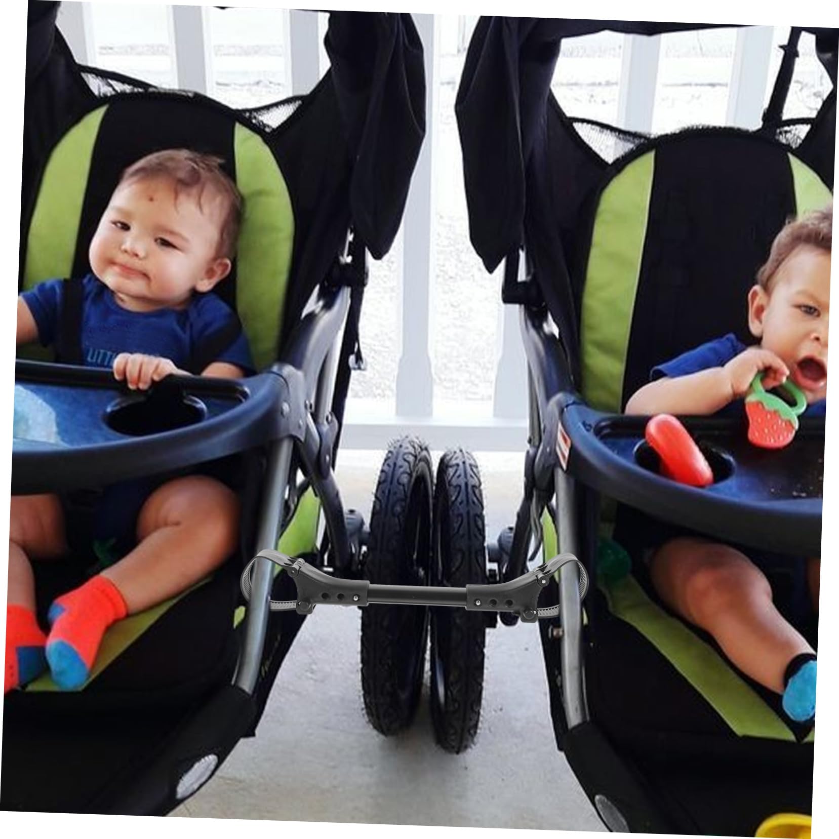 3stücke Doppelkinderwagenverbinder Aus Aluminium Kompatibel Verstellbare Clips Für Verschiedene Breiten Sicherer Anschluss Für Zwei Kinderwagen
