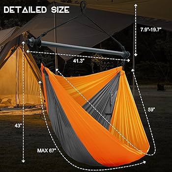 ハンモック　Hammock Amazon.com : LFL Camping Hammock with Mosquito Net, Hammocks