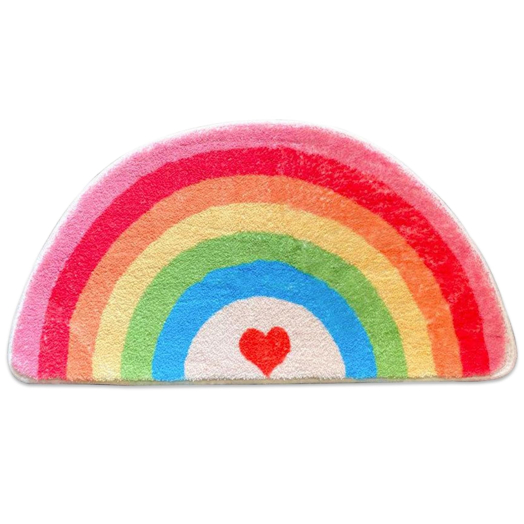 Tapis de bain arc-en-ciel pour une salle de bain colorée et douce