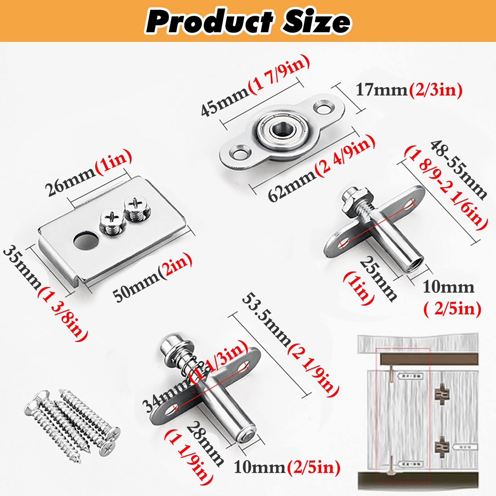 Set Prowadnic Do Drzwi Składanych Z Obejściem Równoległym, Wytrzymałe, Składane Drzwi Do Stodoły Z Aluminiowymi Szynami Górne Dolne Szyny(350cm/137.7in/11.4ft)