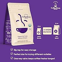 Vista 139 de Coffee Bean Direct Organic Fair Trade Dark Peru, café en grano entero, bolsa de 5 libras