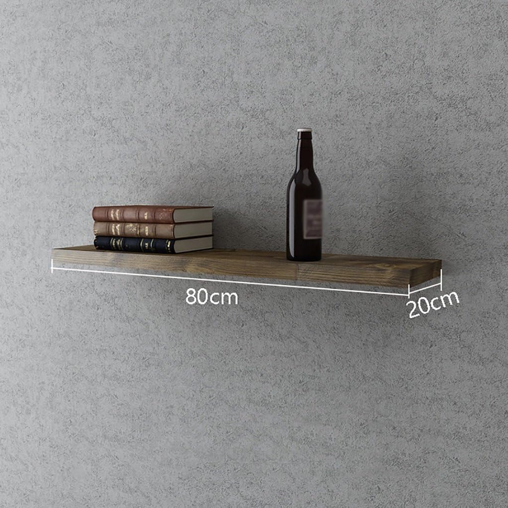 Bookshelf American village wall-mounted retro industrial bookshelf/study wall wall decoration display bookshelf Wall Units Bookcases (Size : 20 * 80cm)