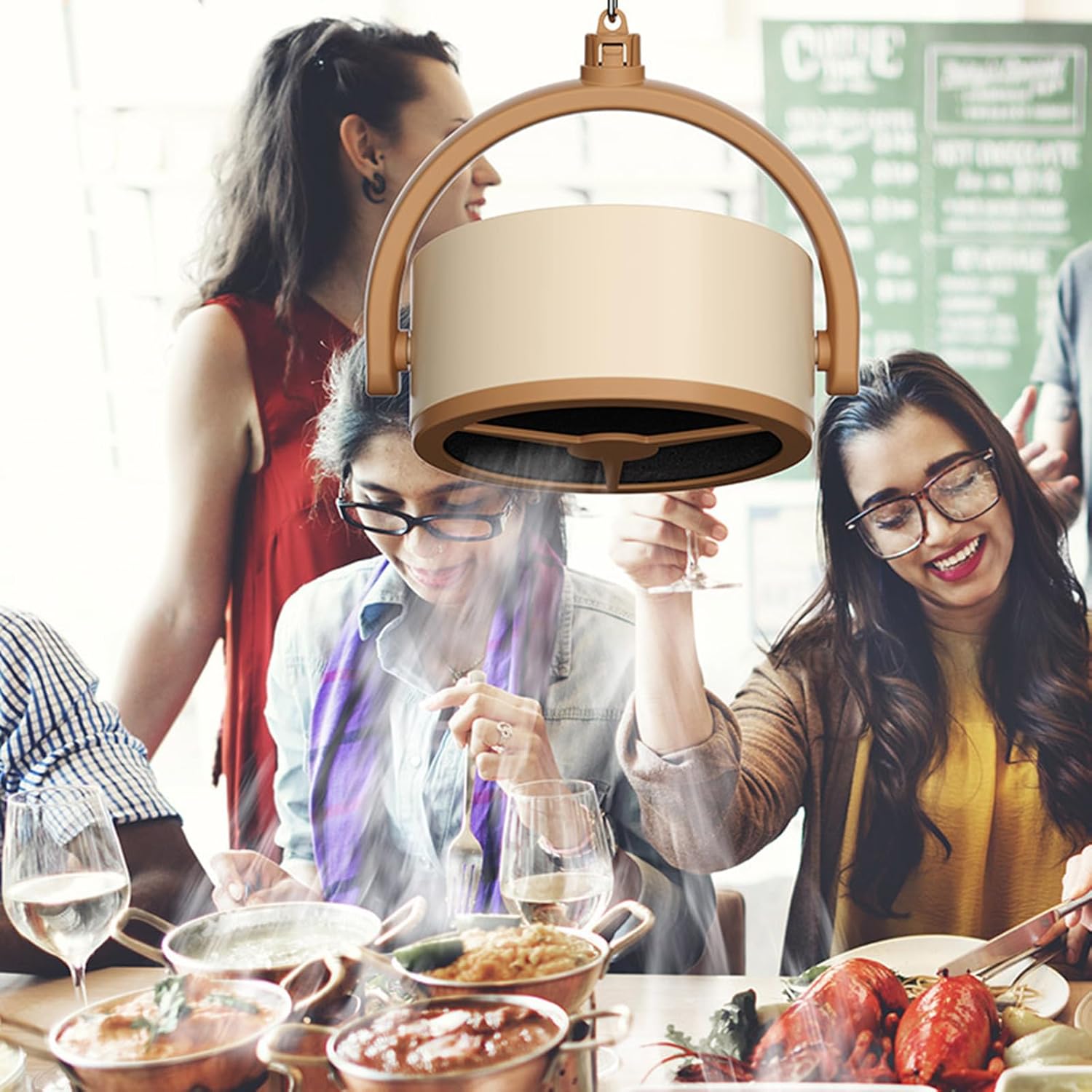 ポータブルエキゾーストファン小さなキッチンフード抽出器バーベキューデスクトップ範囲フード吸引クッカーフード屋内バーベキューエキゾース