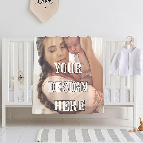 Adaptor Manta personalizada para bebés, niñas y niños con nombre, mantas personalizadas para niños, manta de bebé personalizada con nombre de foto,
