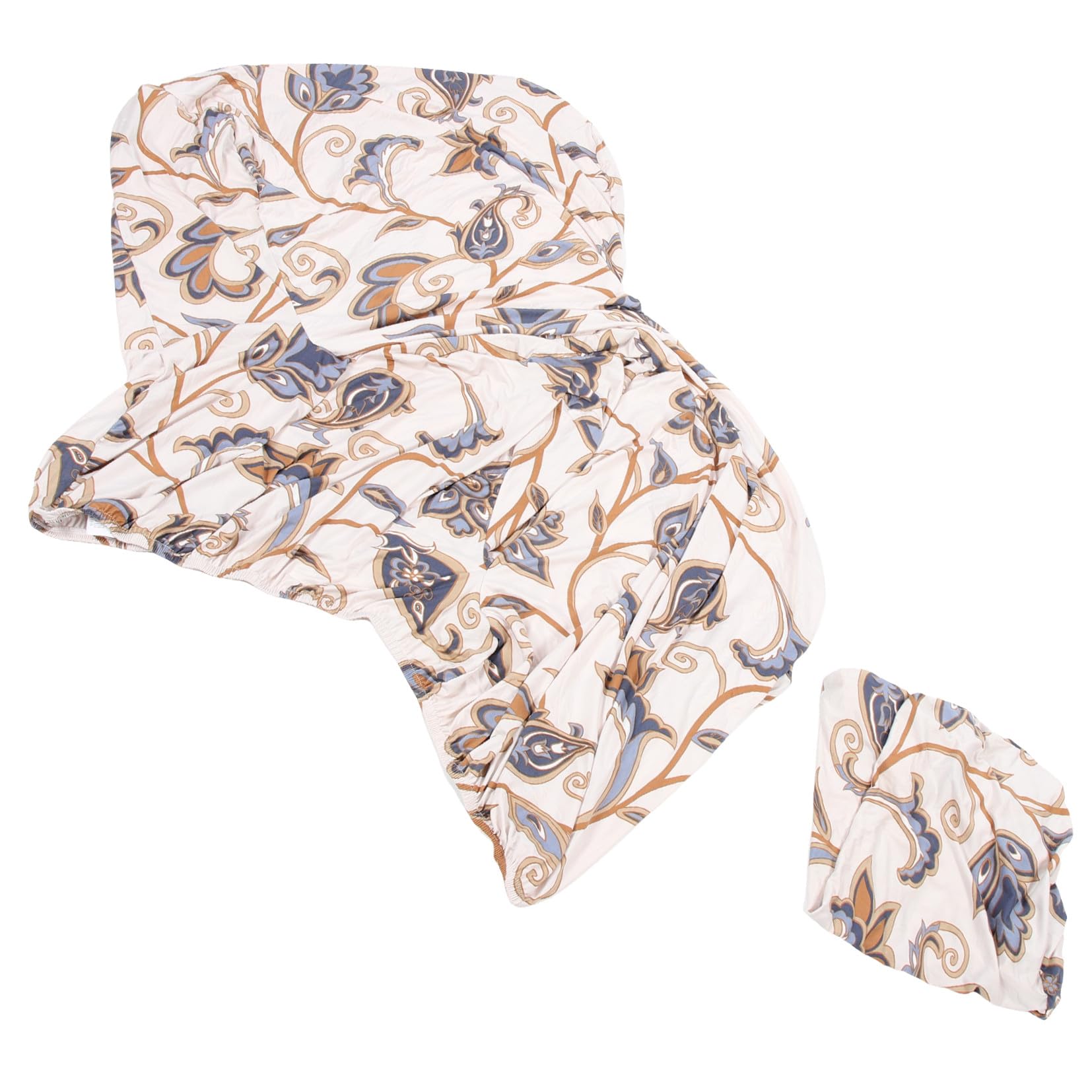 Funda para silla elástica y cómoda de poliéster beige fácil de ajustar