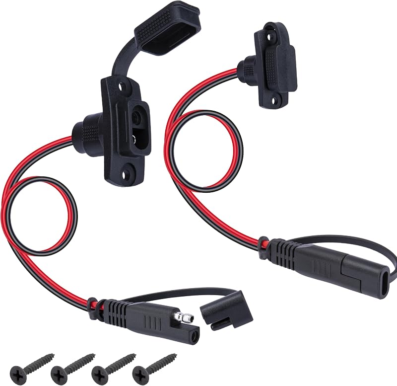 Chicote adaptador SAE 12 V ecocstm com conector rápido 12AWG – 2 unidades