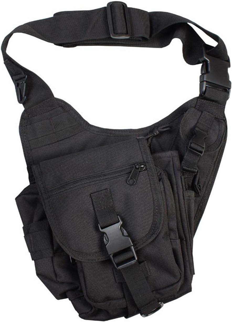 Mens Army Combat Tactical Military Travel Shoulder Utility Bag Belt Pouch Black 7L