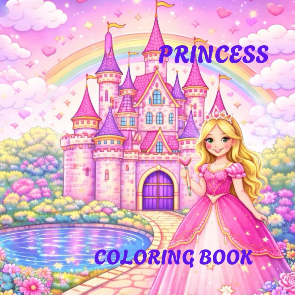 Princess Coloring Book: A Whimsical Princess Coloring Book for Girls Ages 4–8