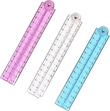 3 Pcs Foldable Ruler, 30cm Folding Ruler, Clear Foldable Rulers for School Student, Reusable 30cm Ruler for School Mathematics Daily Learning Geometry Office