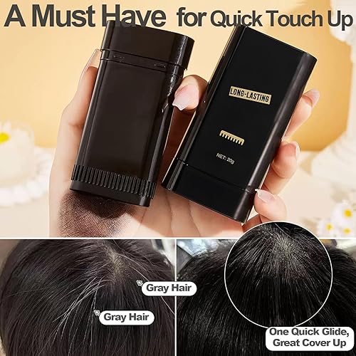 Miniatura 4 de Tinte en barra y peine 2 en 1 para el cabello gris, resistente al sudor y al agua, retoque de cobertura rápida, portátil, seguro y suave,