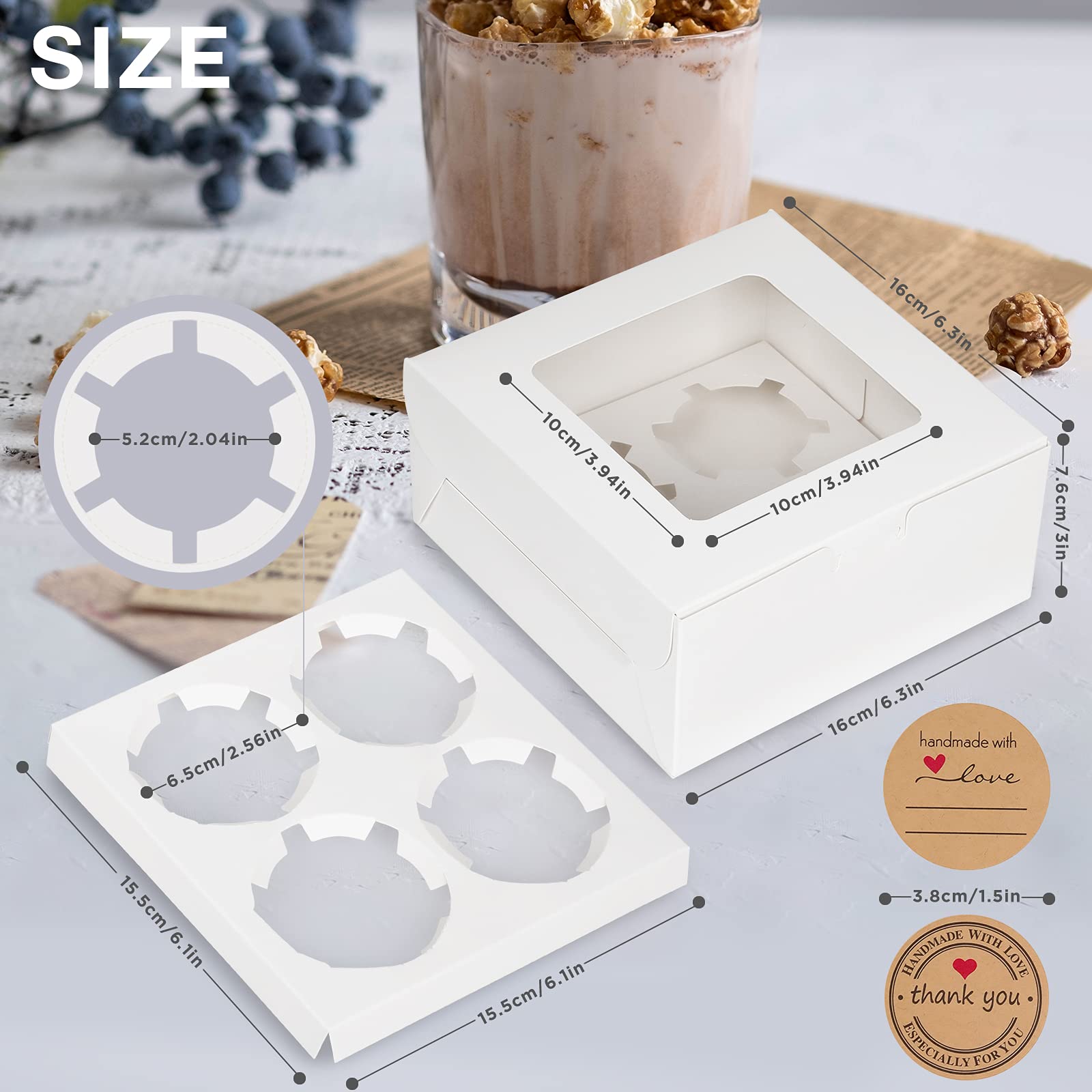 50 stuks individuele verpakkingen voor cake, cheesecake, sandwiches, taart, salade, kaas, geschikt voor thuis bakken, feest, taarten 50 stuks individuele verpakkingen voor cake, cheesecake, sandwiches, taart, salade, kaas, geschikt voor thuis bakken, feest, taarten