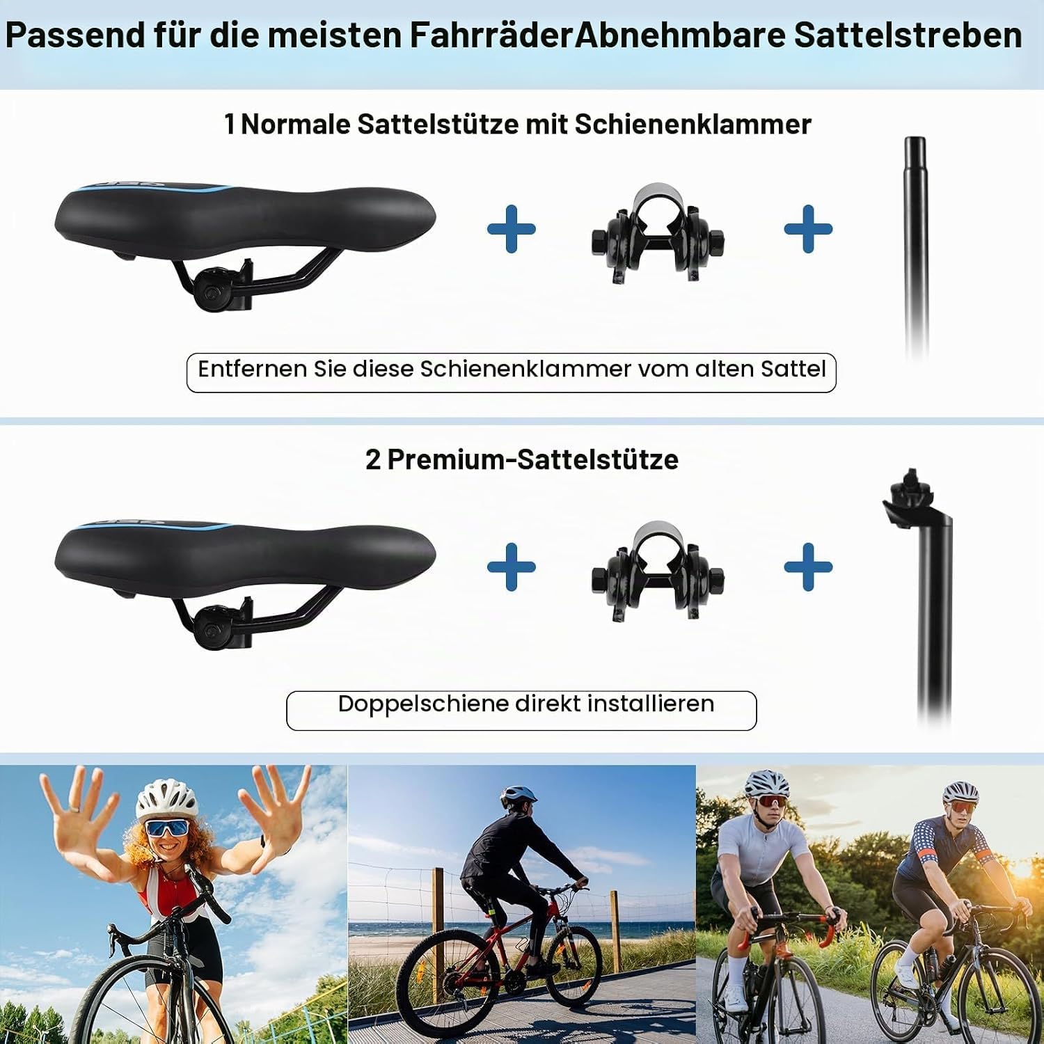 Sella per Bici Mountain in Gel per Merida Speeder 2024- | Ergonomica con Assorbimento Degli Urti Impermeabile Sedile Bicicletta, Comodo Sellino Bici Morbido Uomo Donna