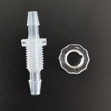 Equal Thru-Bulk Bulkhead Fitting - 25PCS Plastic Hose Barb Connectors for Aquarium, Garden, and Laboratory Use2.4mm 3/32inch 1/4-28unf
