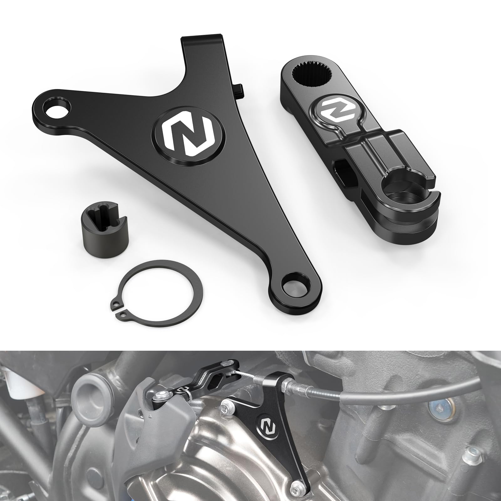 NICECNC Leva frizione Compatible XSR700 2018-2023 MT-07 2018-2022 nero