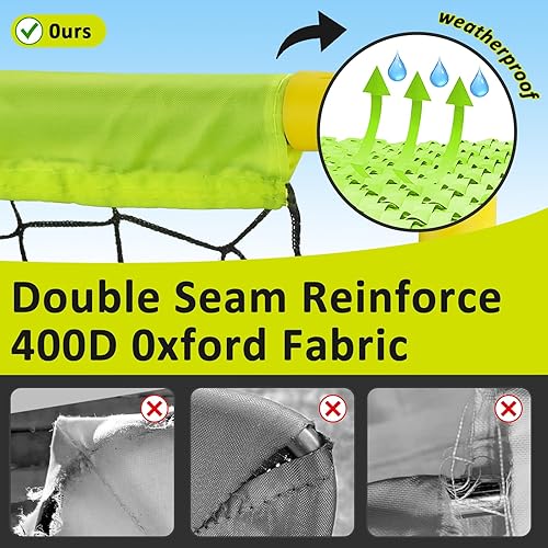 Miniatura 6 de Eastgoing Juego de portería de fútbol portátil, mini red de fútbol para interiores y exteriores con red, pelota y bomba. Juegos de portería de